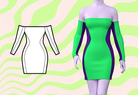 How To Sew An Off Shoulder Snatched Bodycon Dress