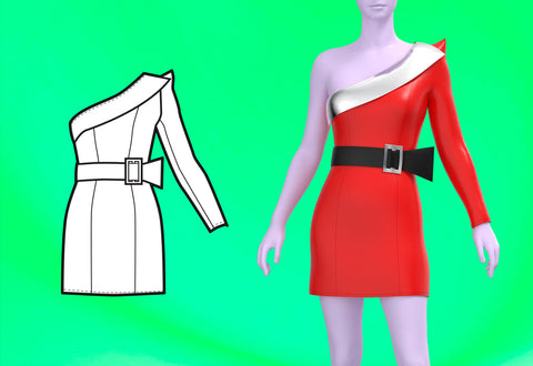 How to Sew an Asymmetric Sleeve Mini Dress