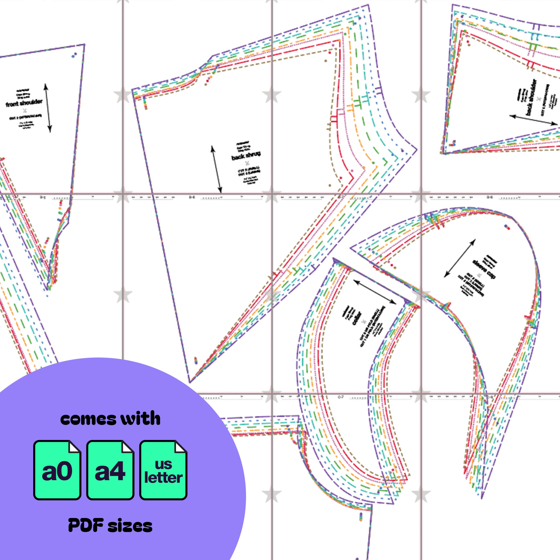 Katkow Pointed Shoulder Sewing Pattern For Drag Queens Costume Fashion Cosplay Goth Rave Latex Fantasy PDF